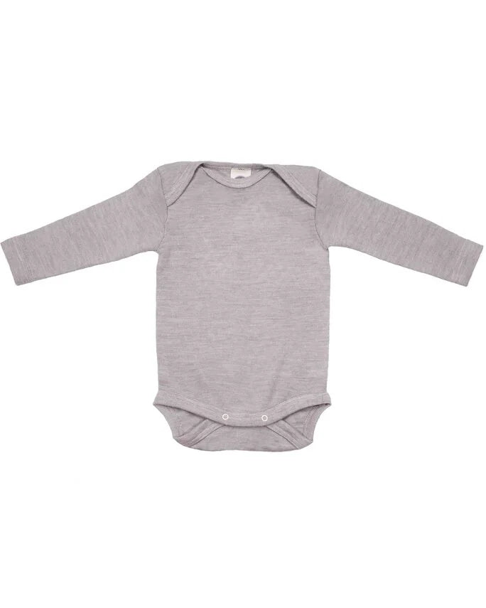 Baby body wool/silk-grey