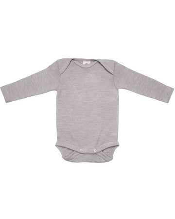 Baby body wool/silk-grey