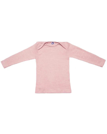 Baby shirt wool/silk - rose